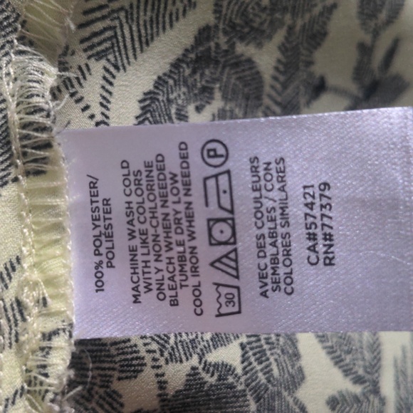 Ann Taylor Factory Toile Green and Black Blouse Top - Picture 6 of 6